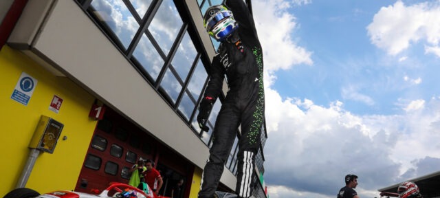 alex powell mercedes junior driver r-ace gp win mugello f4 italy 2025 2