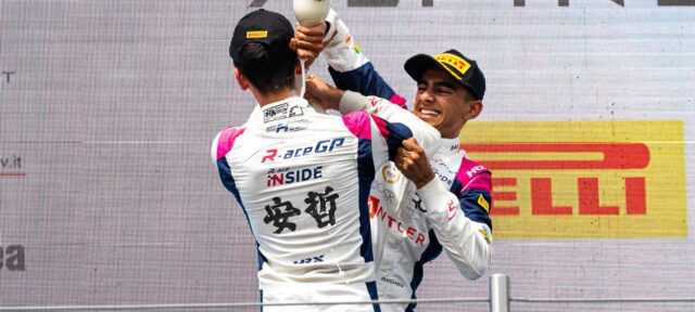 r-ace gp akshay bohra enzo deligny race weekend imola double win double podium double pole