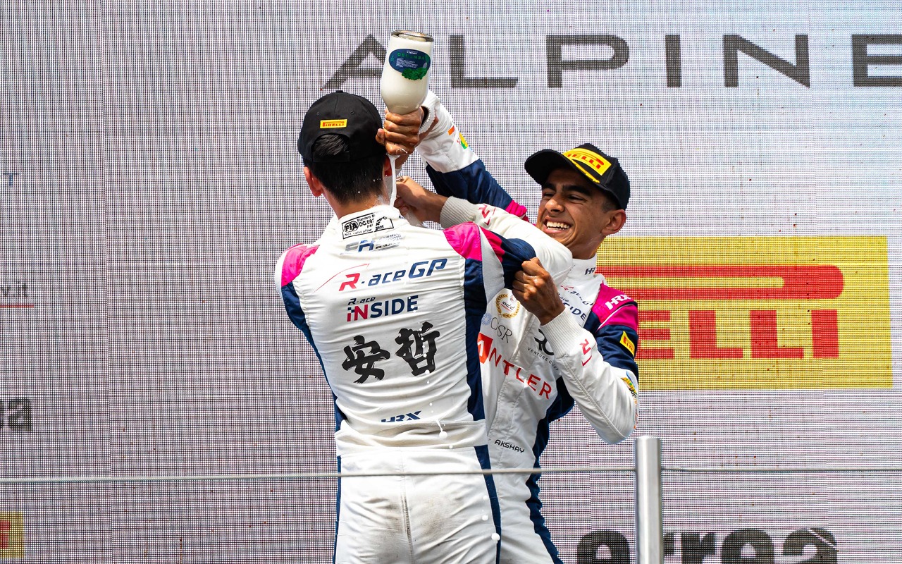 r-ace gp akshay bohra enzo deligny race weekend imola double win double podium double pole