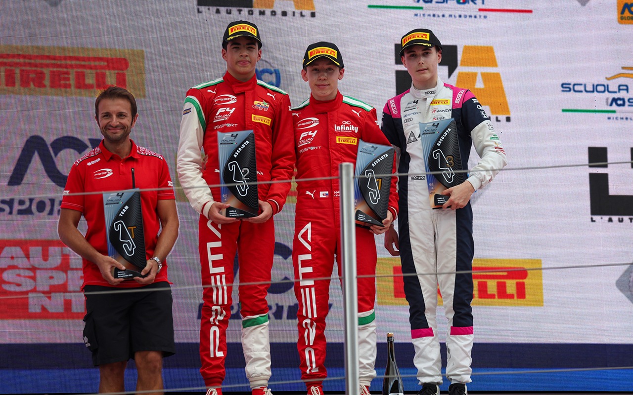 r-ace gp F4 italie italian F4 emanuele olivieri podium barcelona round 6 2