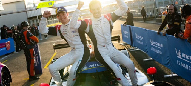 r-ace gp hadrien david hugo schwarze michelin le mans cup champion 2025 duqueiner-ace gp hadrien david hugo schwarze michelin le mans cup champion 2025 duqueine