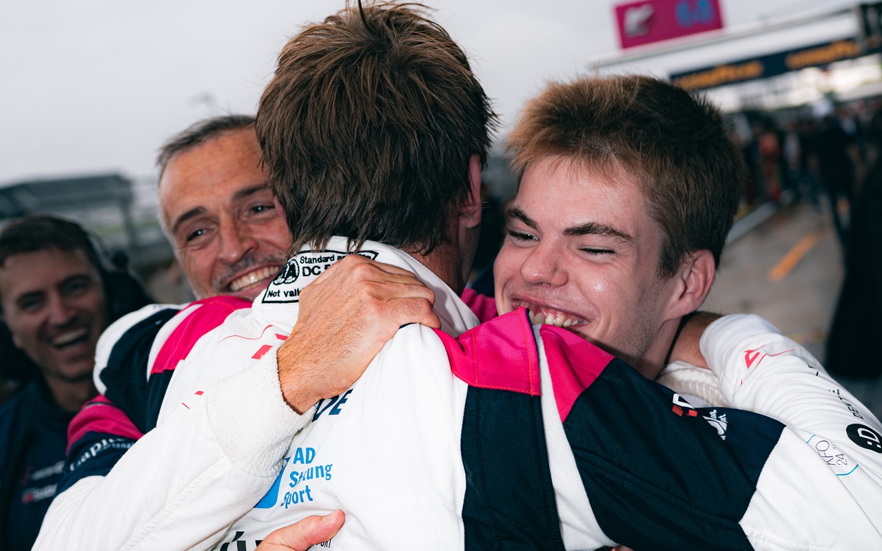 european le mans series elms win r-ace gp hugo schwarze fabien michal pierre-alexandre provost victory 2