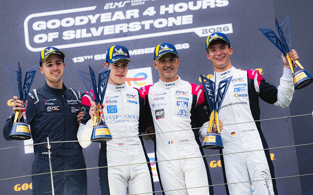 european le mans series elms win r-ace gp hugo schwarze fabien michal pierre-alexandre provost victory